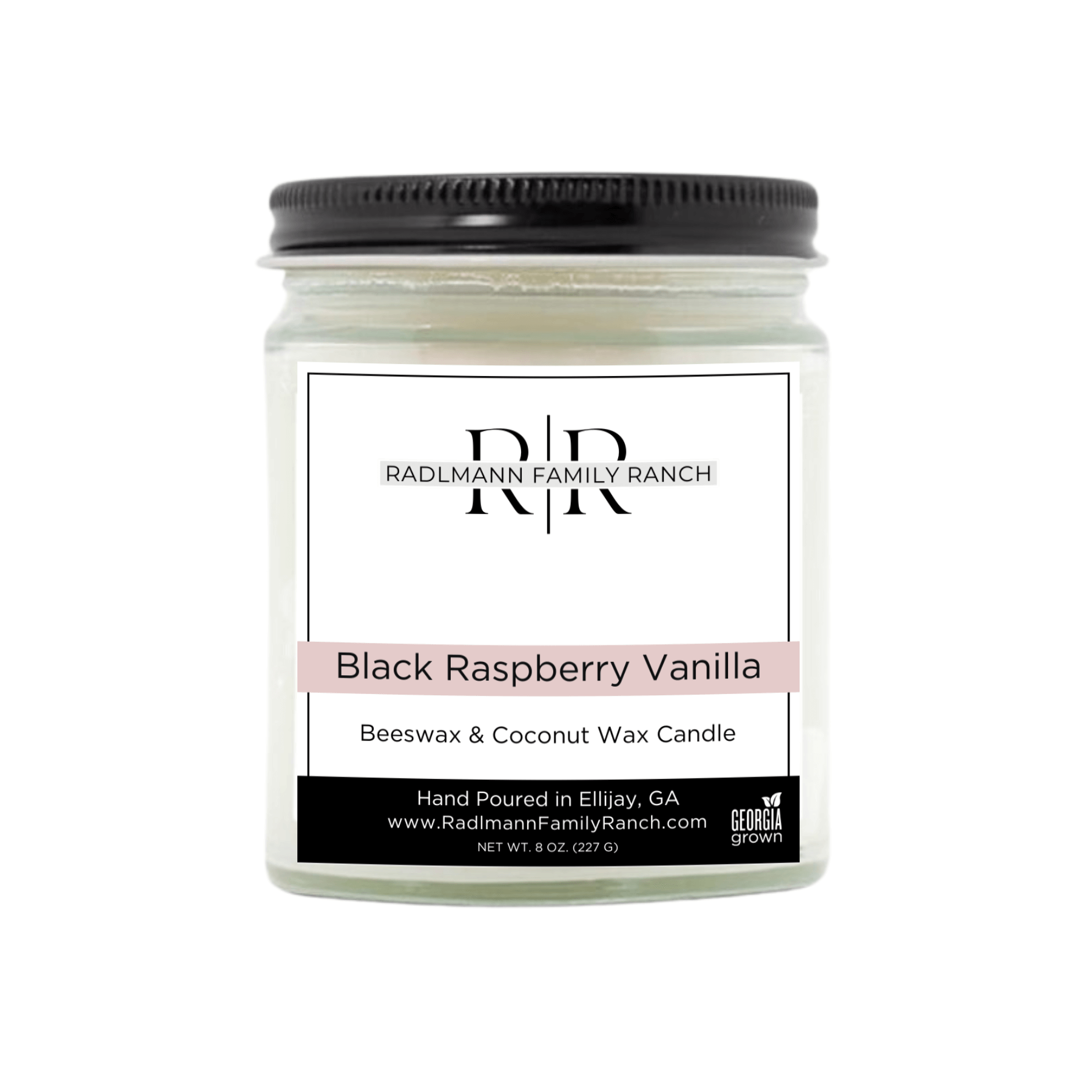 Black Raspberry Vanilla | Coconut Beeswax Candle with Wooden Wick | 8 oz
