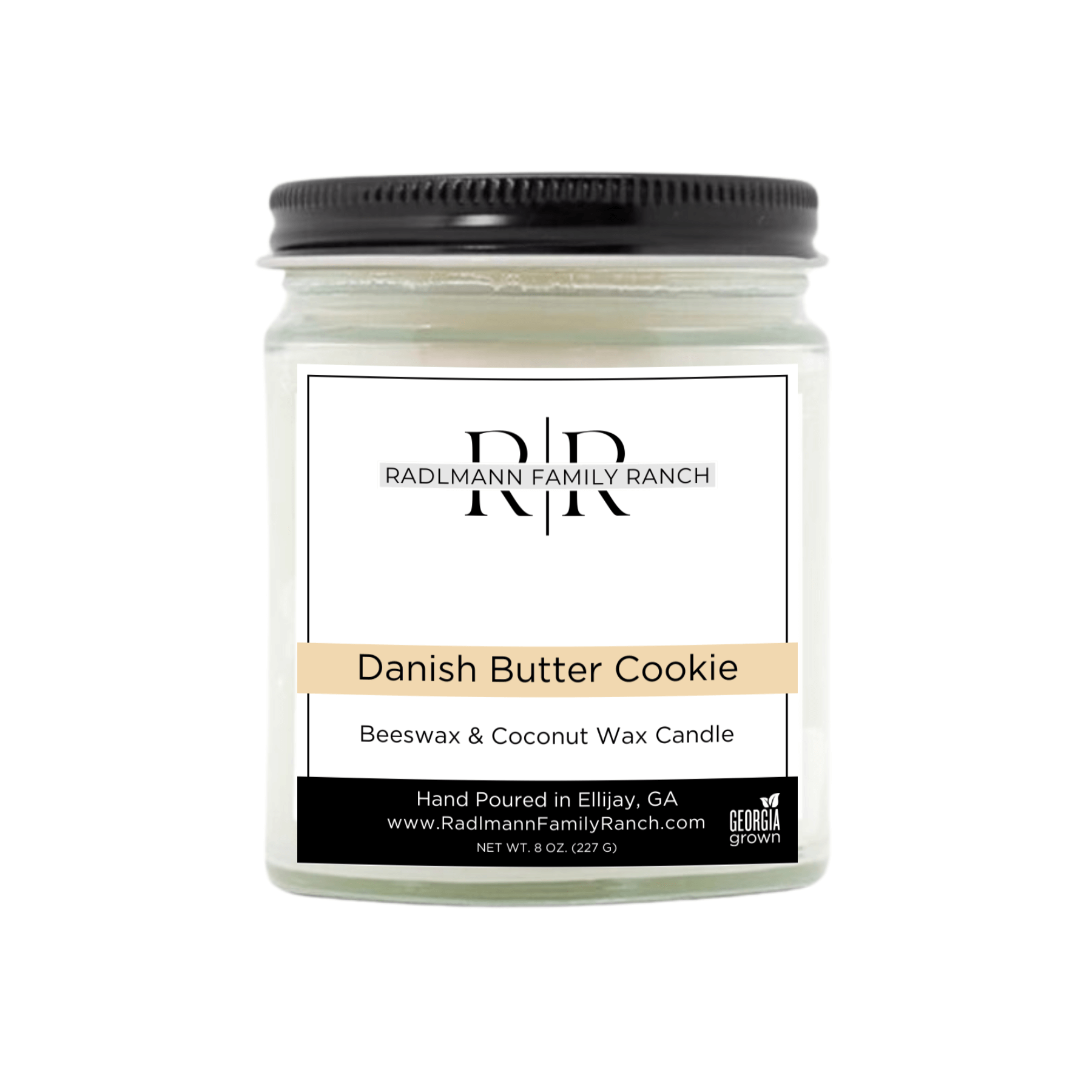 Danish Butter Cookie | Coconut Beeswax Candle with Wooden Wick | 8 oz