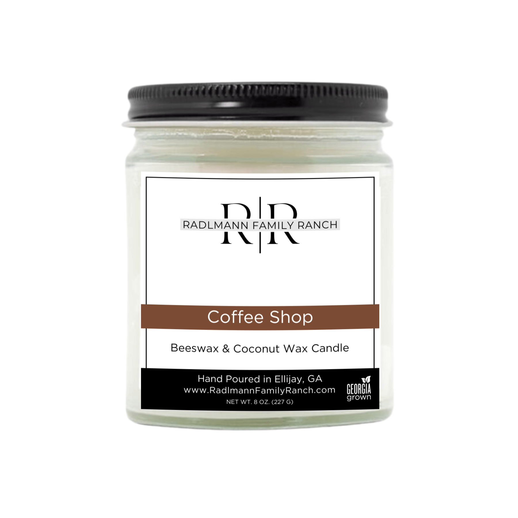 Coffee Shop | Coconut Beeswax Candle with Wooden Wick | 8 oz