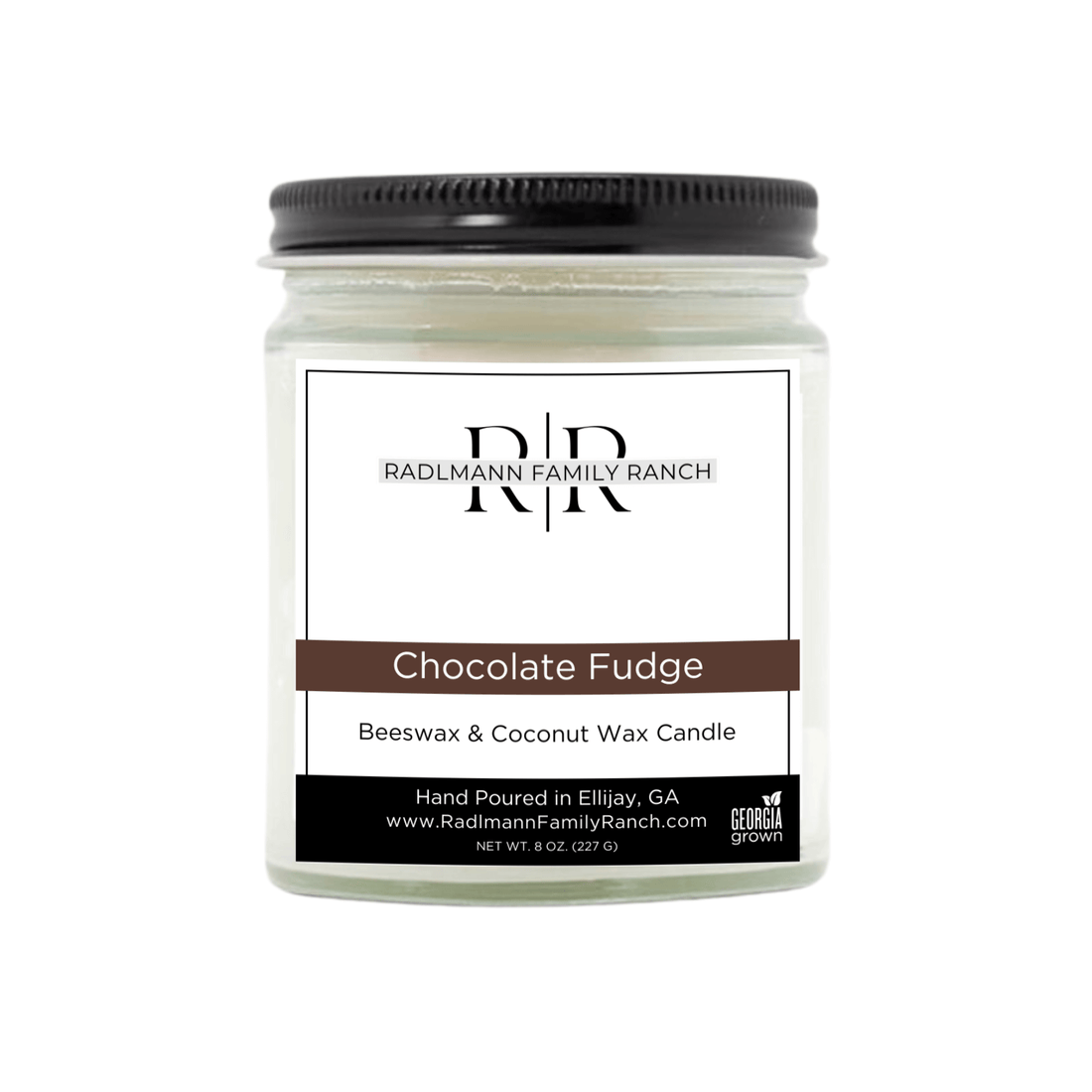 Chocolate Fudge | Coconut Beeswax Candle with Wooden Wick | 8 oz