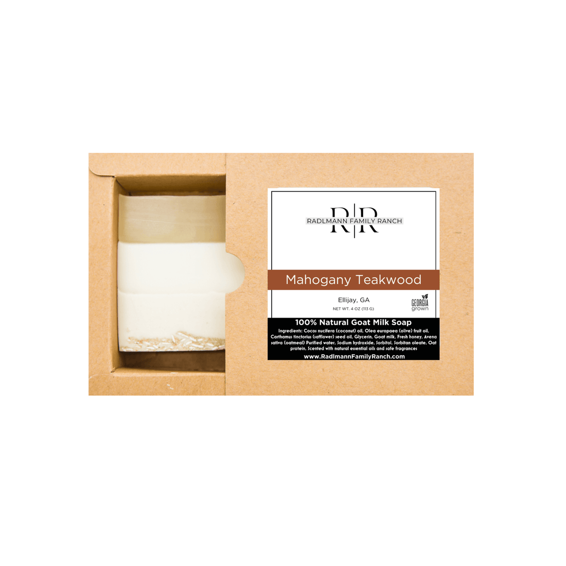 Mahogany Teakwood | All Natural Goat Milk Soap Bar | 4 oz