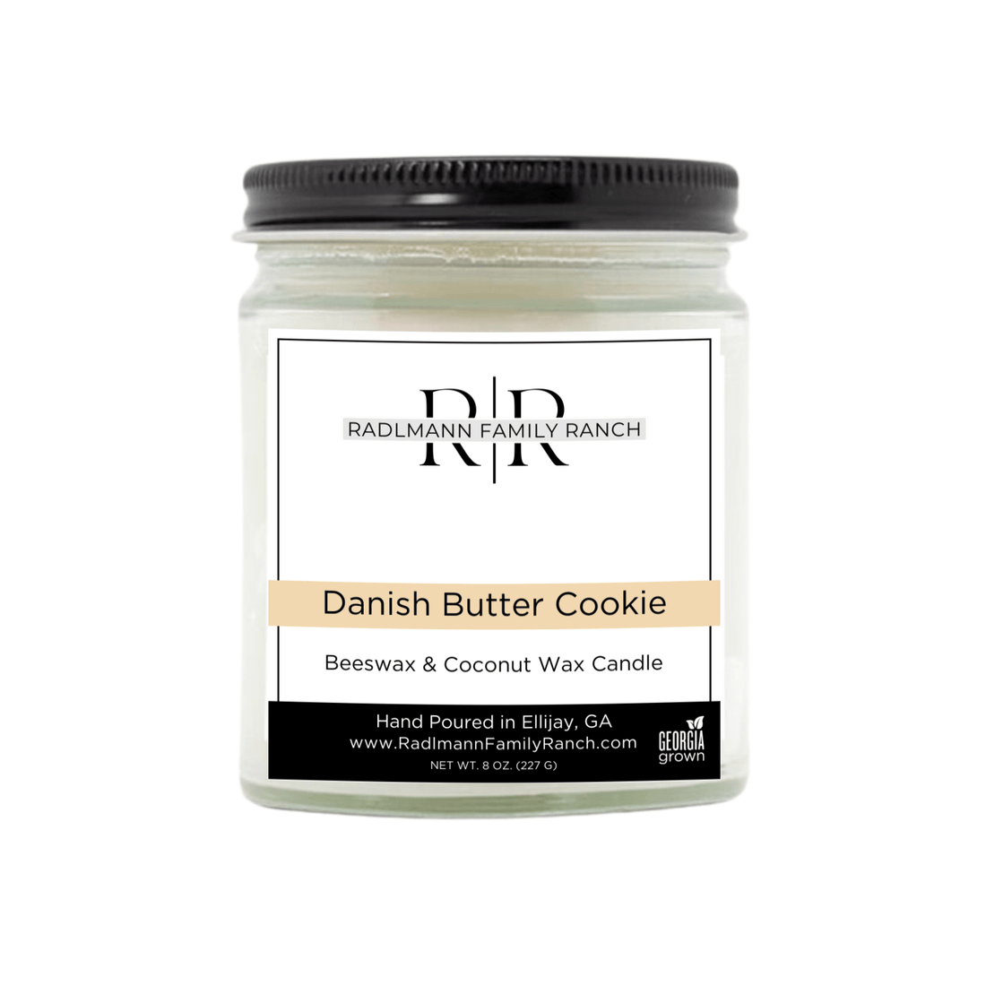 Danish Butter Cookie | Coconut Beeswax Candle with Wooden Wick | 8 oz