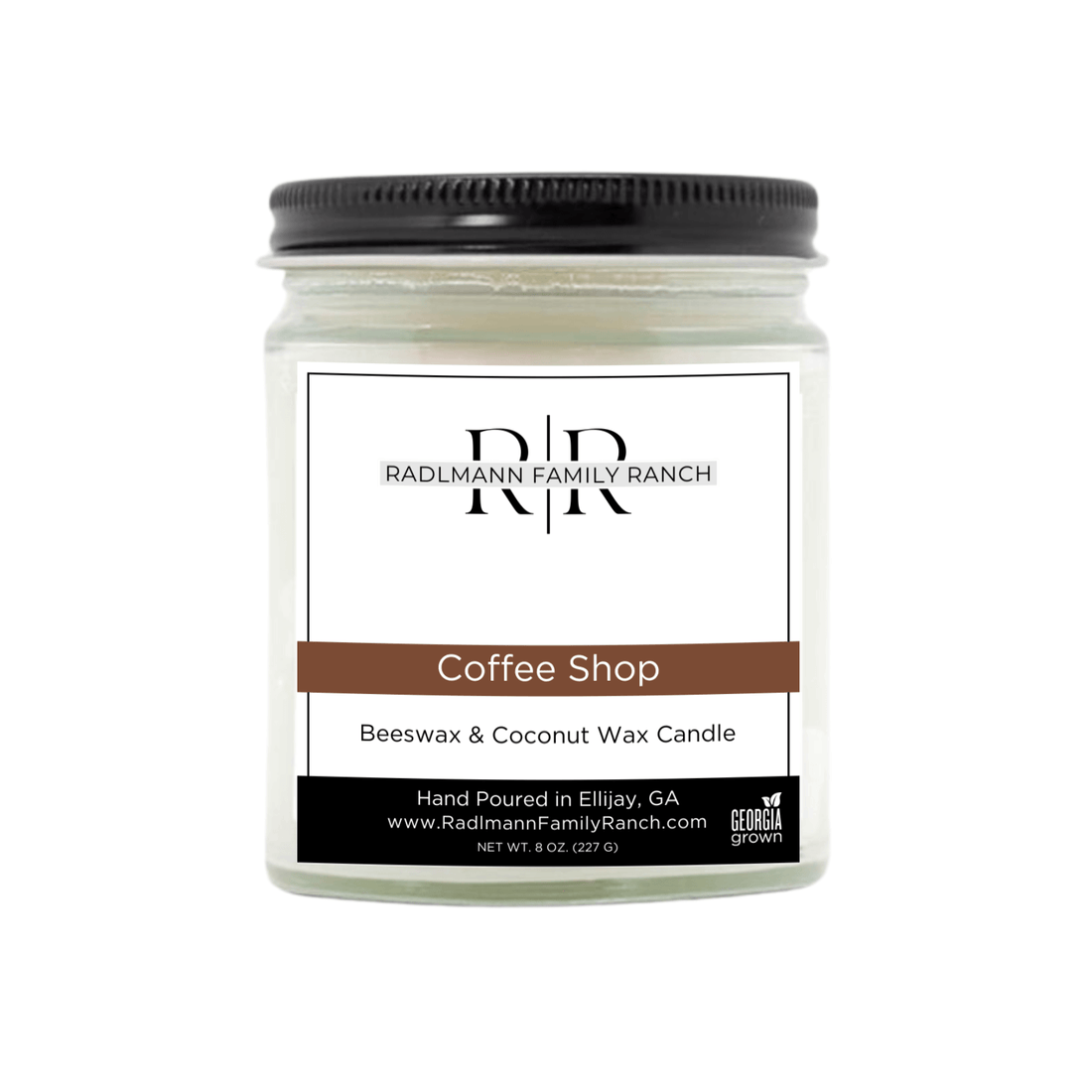 Coffee Shop | Coconut Beeswax Candle with Wooden Wick | 8 oz